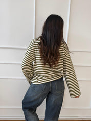 Long Sleeve Moss and Cream