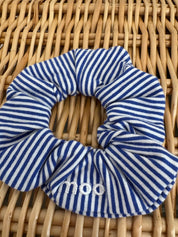 Blue Striped Scrunchie