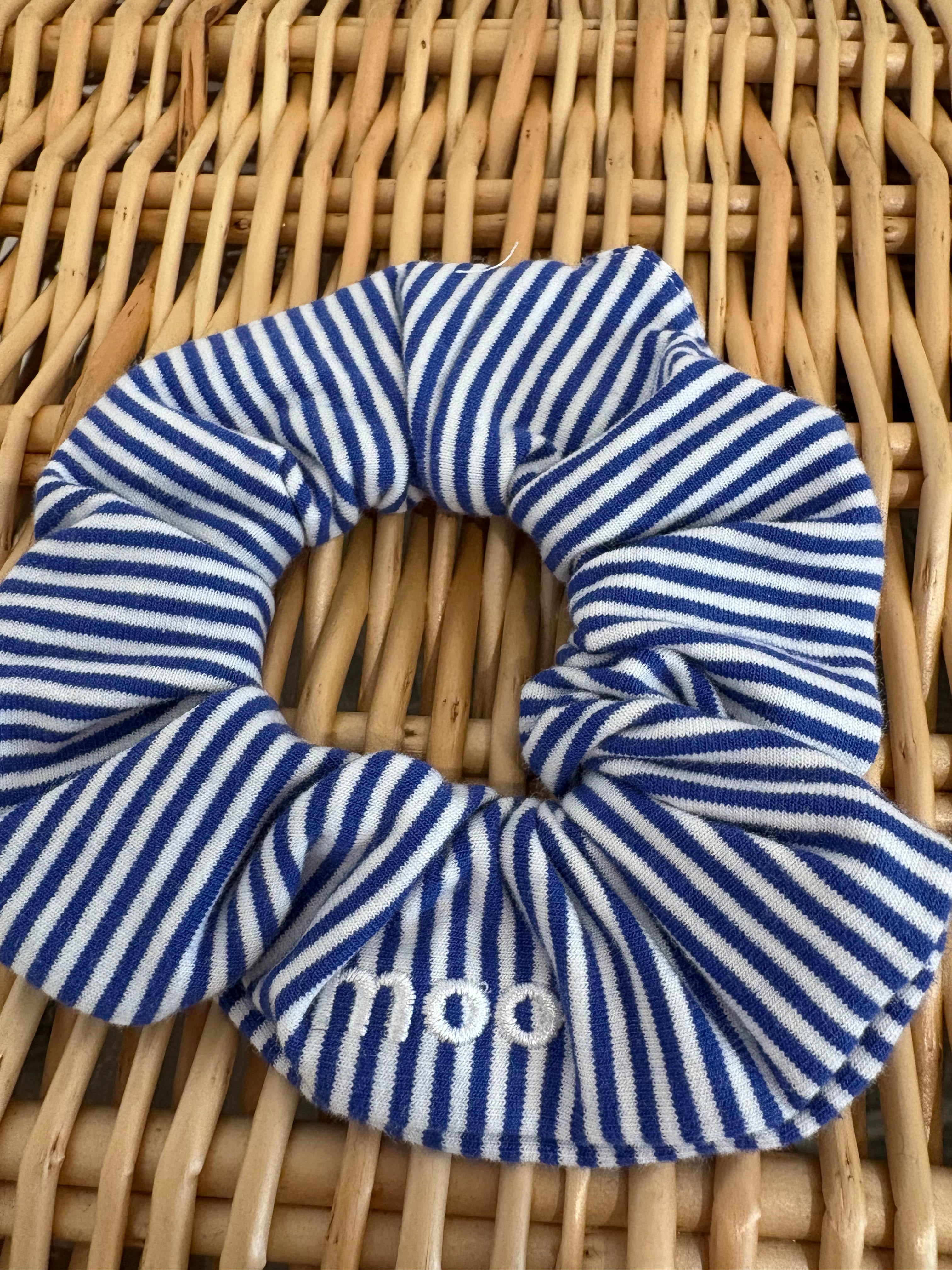 Blue Striped Scrunchie