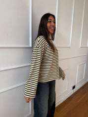 Long Sleeve Moss and Cream