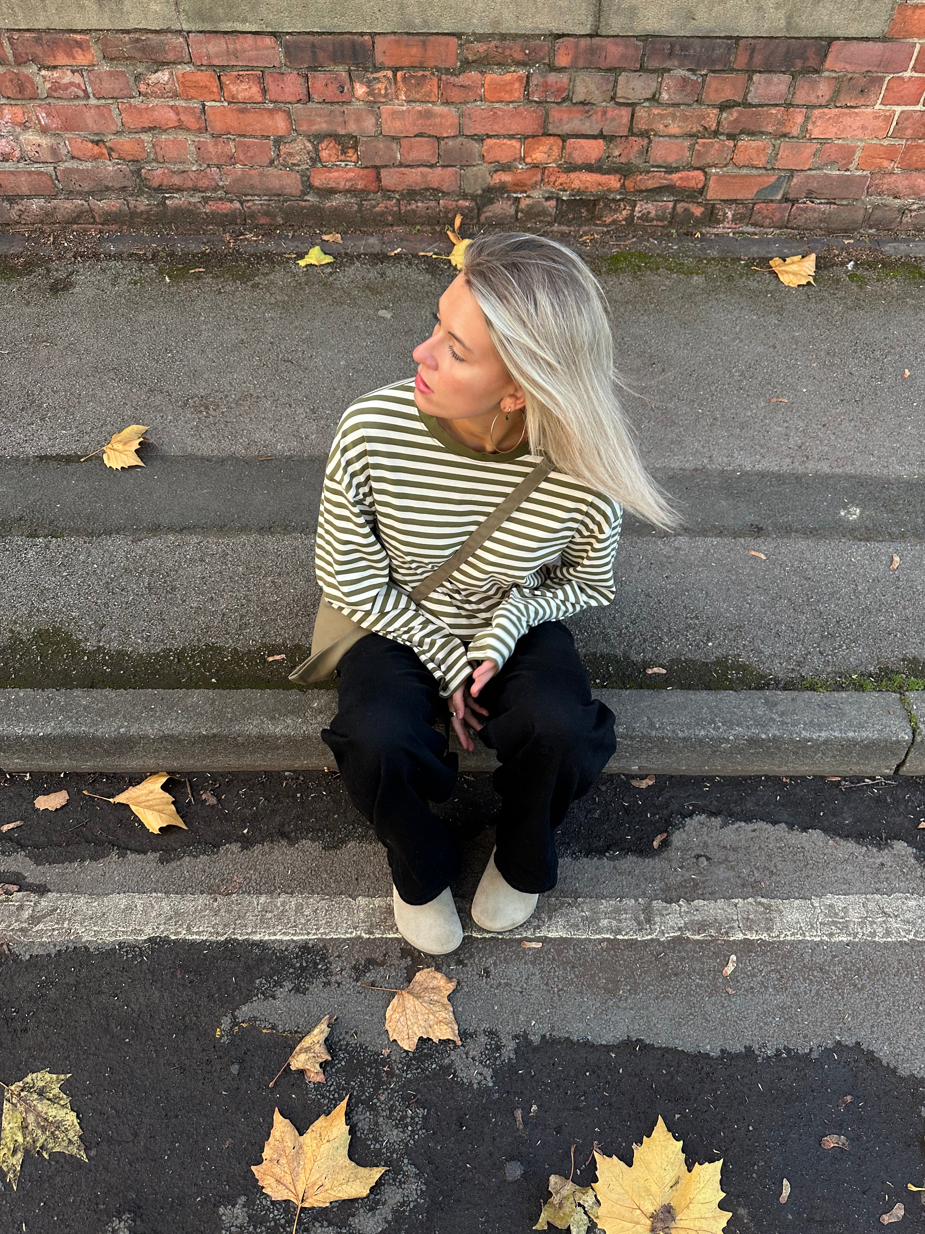 Long Sleeve Moss and Cream (PREORDER)