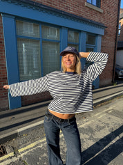 Long Sleeve Navy and White (PREORDER)