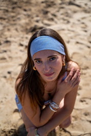 Blue Striped Headband