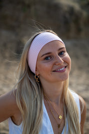 Baby Pink Striped Headband