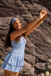 Blue Striped Headband