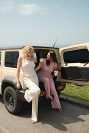 Shoreside Trousers - Butter Yellow Pointelle