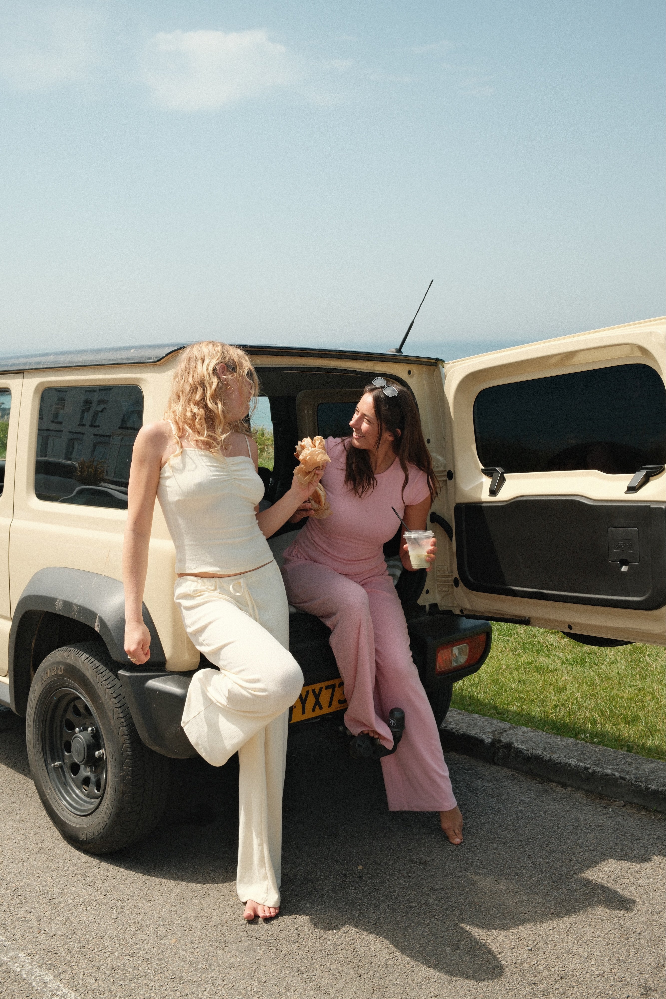 Shoreside Trousers - Butter Yellow Pointelle