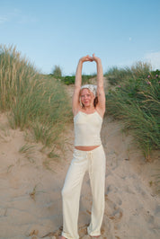 Shoreside Trousers - Butter Yellow Pointelle