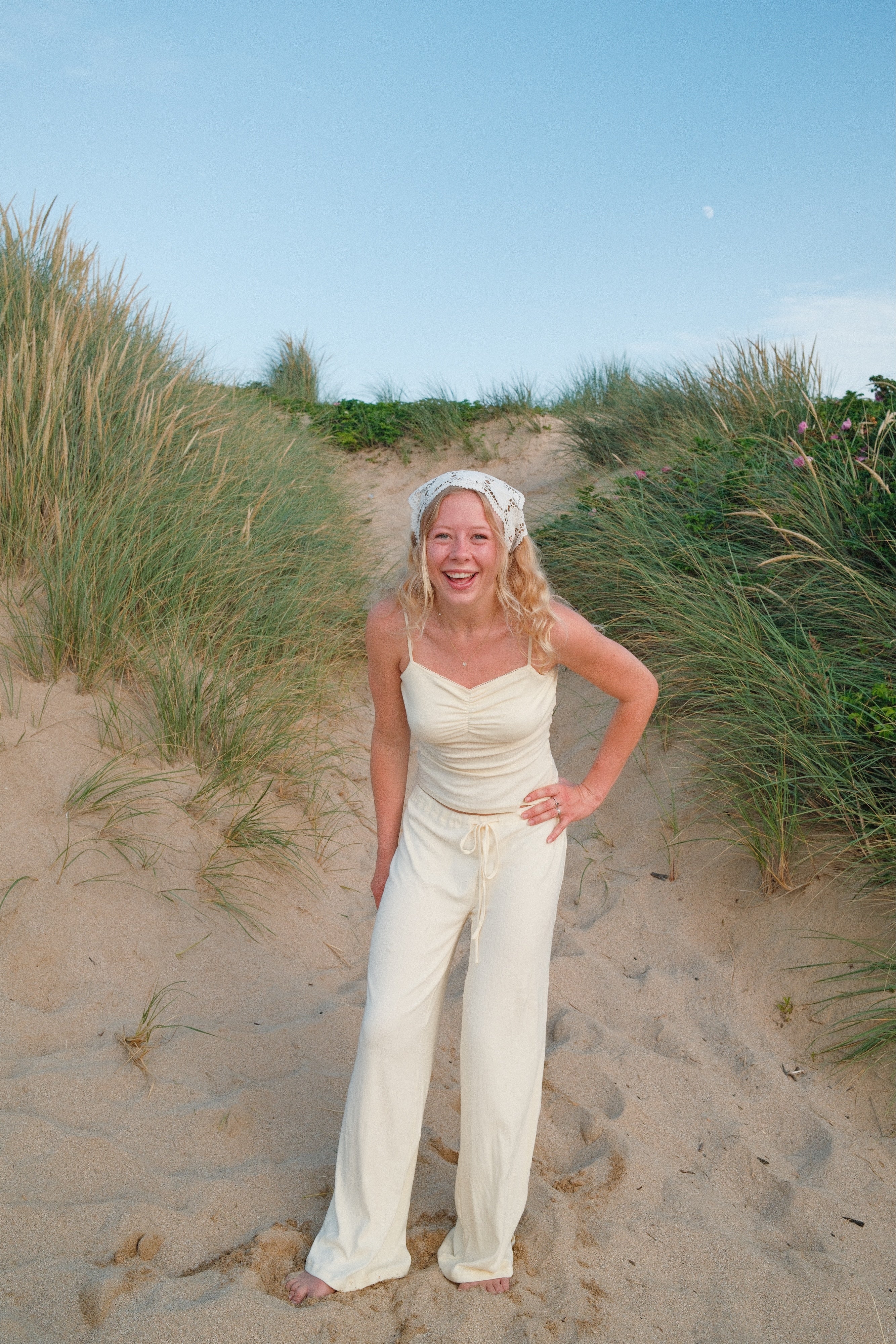 Shoreside Trousers - Butter Yellow Pointelle