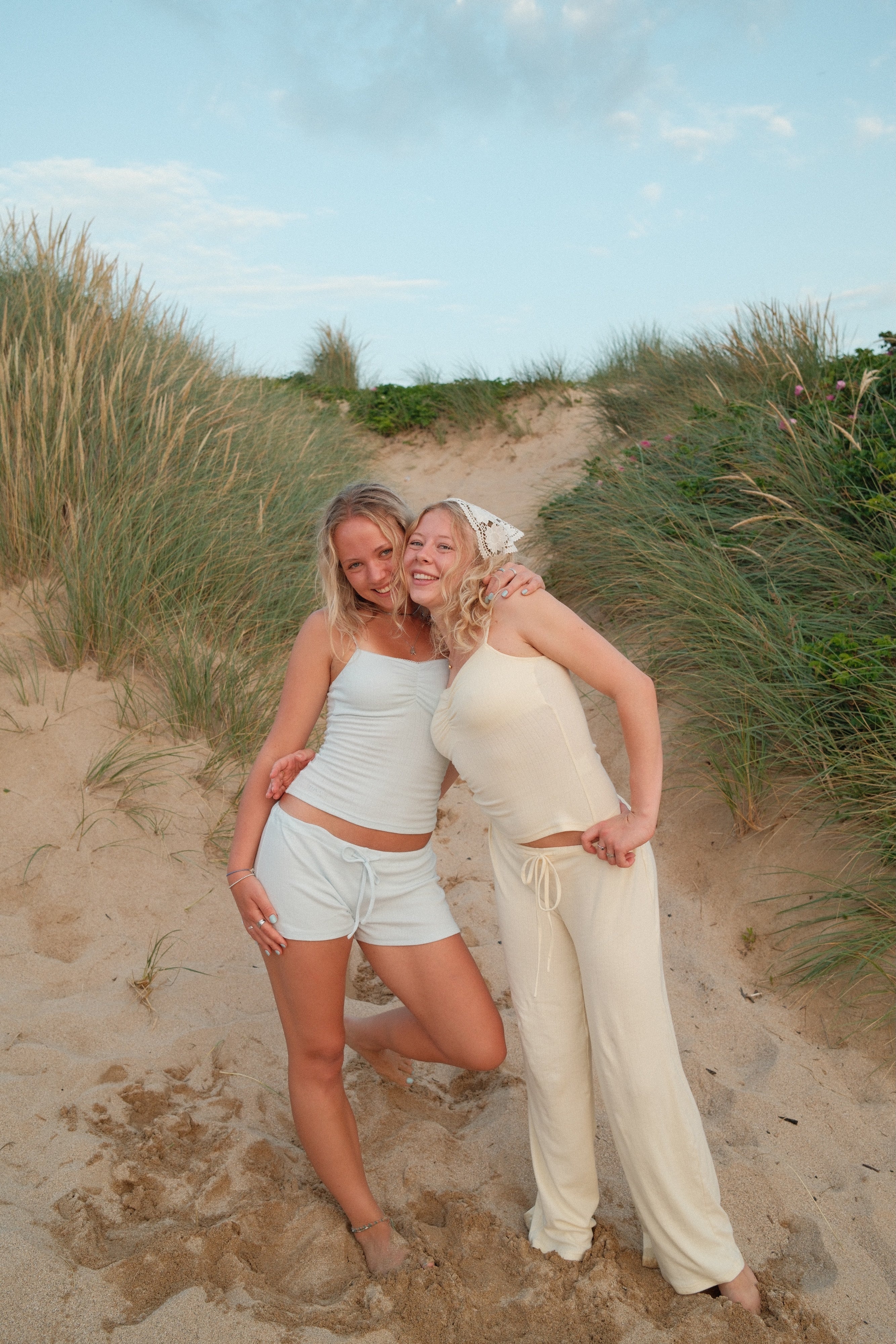 Shoreside Shorts - Baby Blue Pointelle
