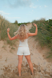 Shoreside Shorts - Baby Blue Pointelle
