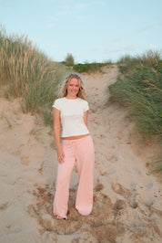 Shoreside Baby Tee - White Pointelle