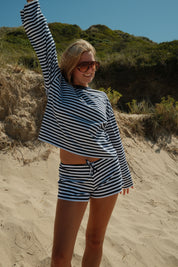 Navy and White Shorts