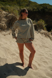 Long Sleeve Moss and Cream