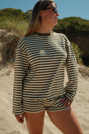 Long Sleeve Moss and Cream
