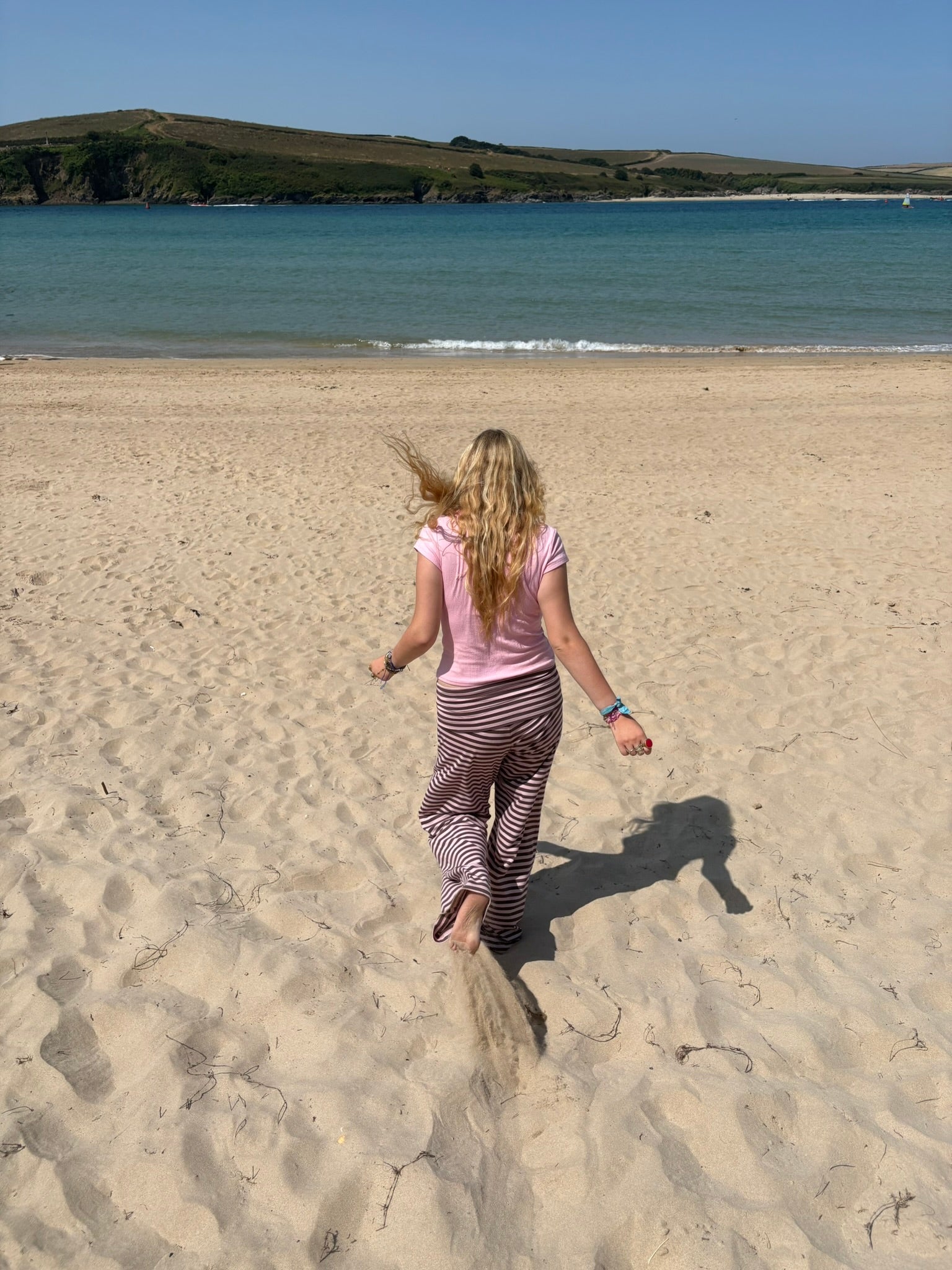 Flip Waist Trousers - Pink and Chocolate