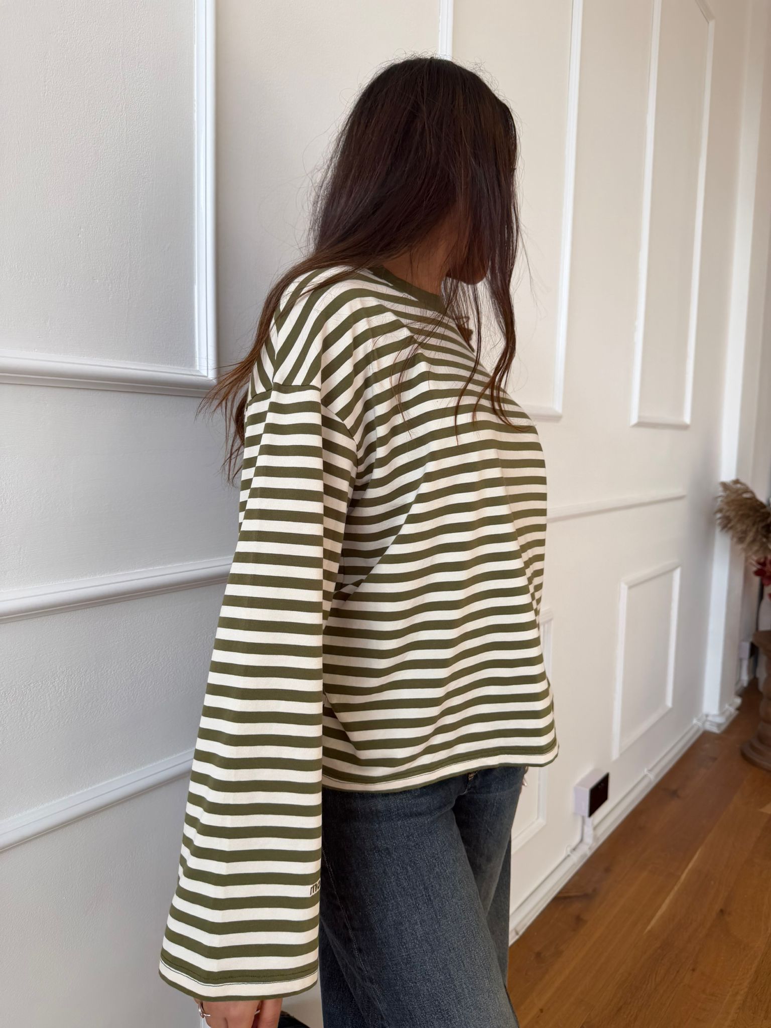 Long Sleeve Moss and Cream