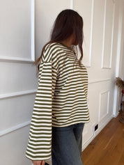 Long Sleeve Moss and Cream