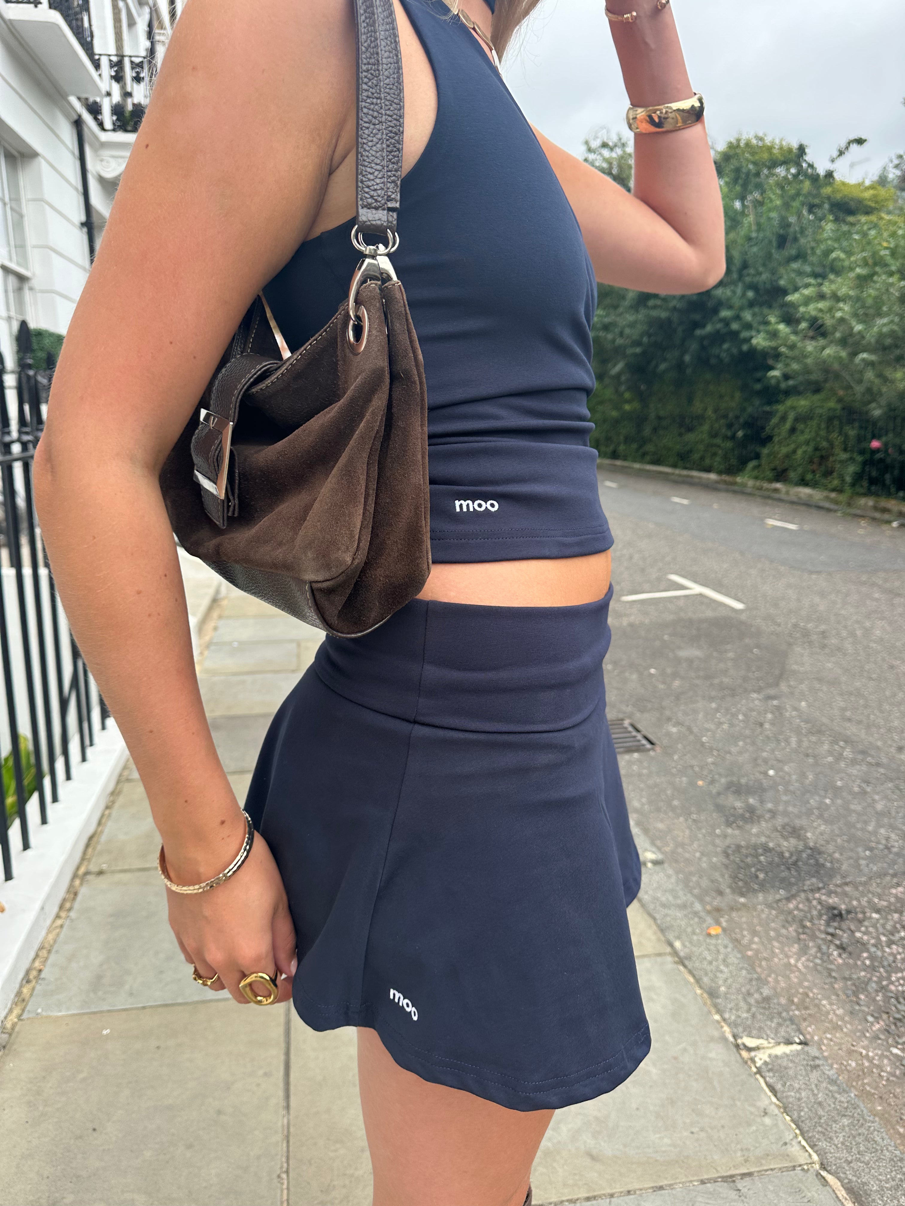 Navy Flip Skirt