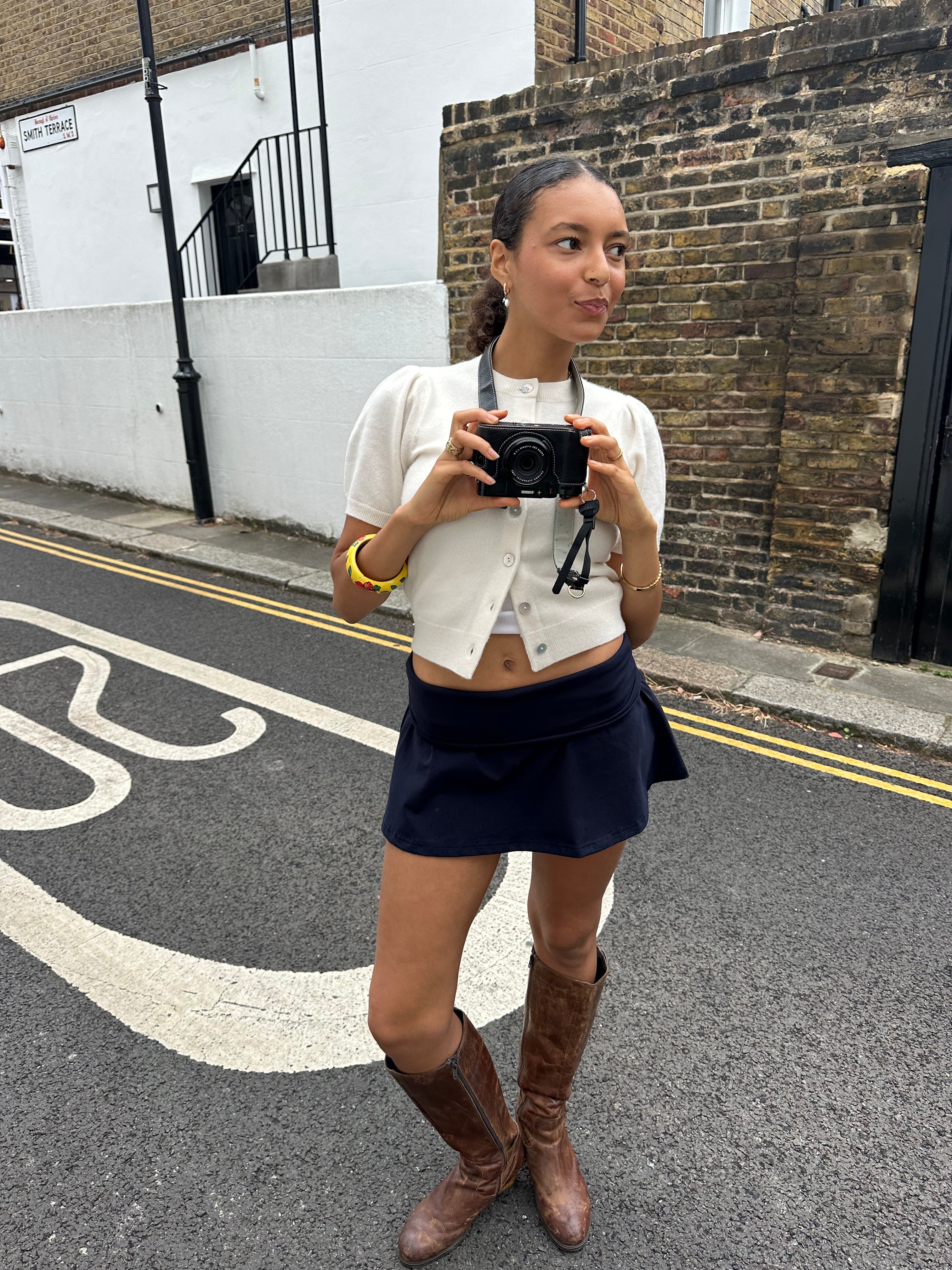 Navy Flip Skirt