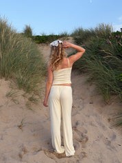 Shoreside Trousers - Butter Yellow Pointelle