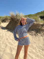 Navy and White Shorts