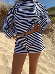 Navy and White Shorts