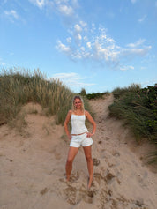 Shoreside Shorts - Baby Blue Pointelle