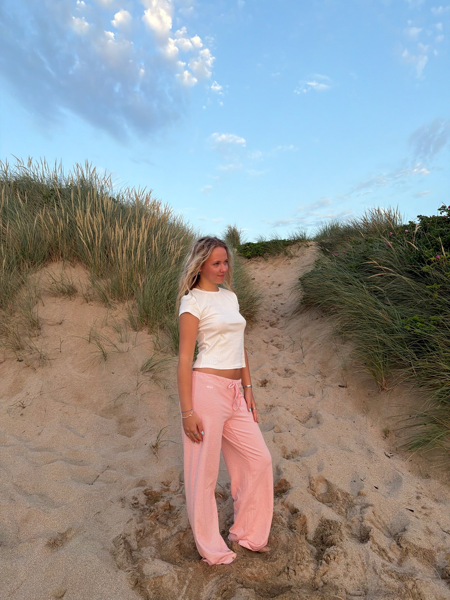 Shoreside Baby Tee - White Pointelle