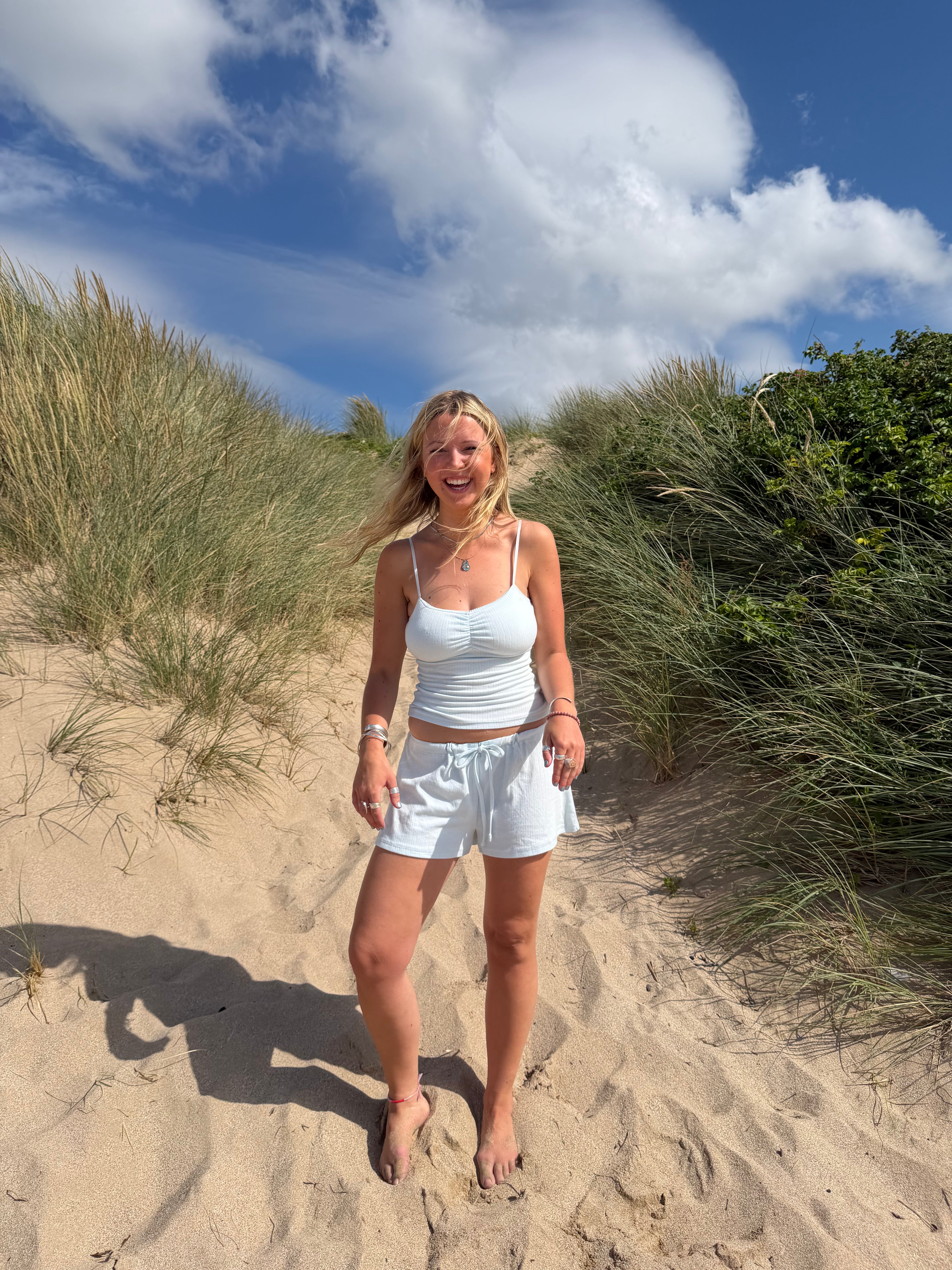 Shoreside Cami - Baby Blue Pointelle